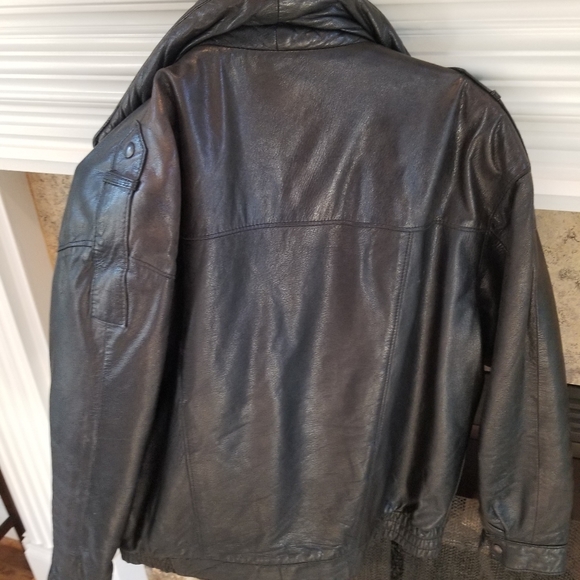 Black Medium English leather jacket - Picture 9 of 12